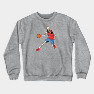 Skeleton Basketball Player Crewneck Sweatshirt